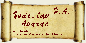 Hodislav Aparac vizit kartica